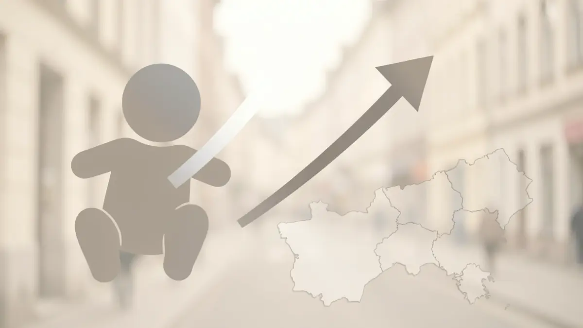 Irudi generiko bat jaiotza eta demografiari buruzko sinboloekin.
