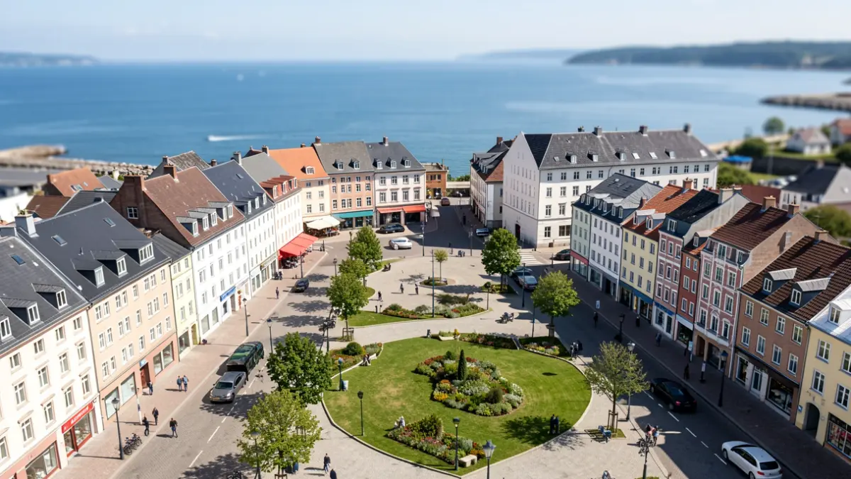 Generic image of a public square view in Zumaia.