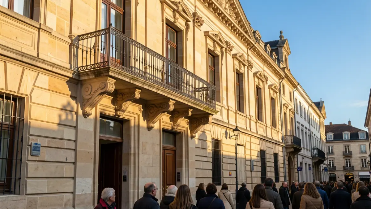 Imagen genérica de la fachada de piedra de un ayuntamiento de Euskadi.