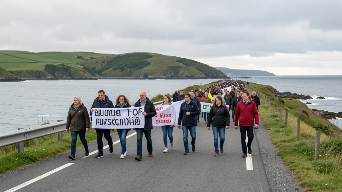 Generic image of residence workers' strike and mobilizations.