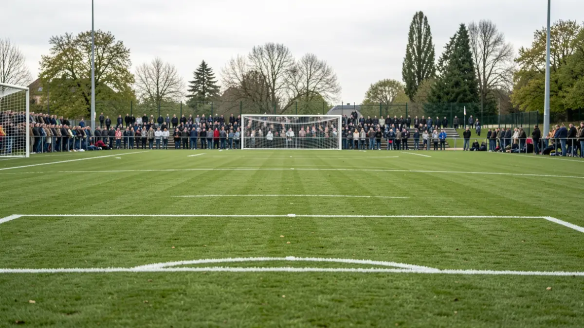 Futbol zelai hutsaren irudi generikoa.