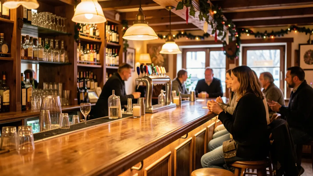 Generic image: Interior of a traditional Euskadi bar, festive atmosphere.