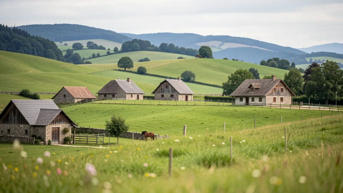 Generic image: green landscape and horses.