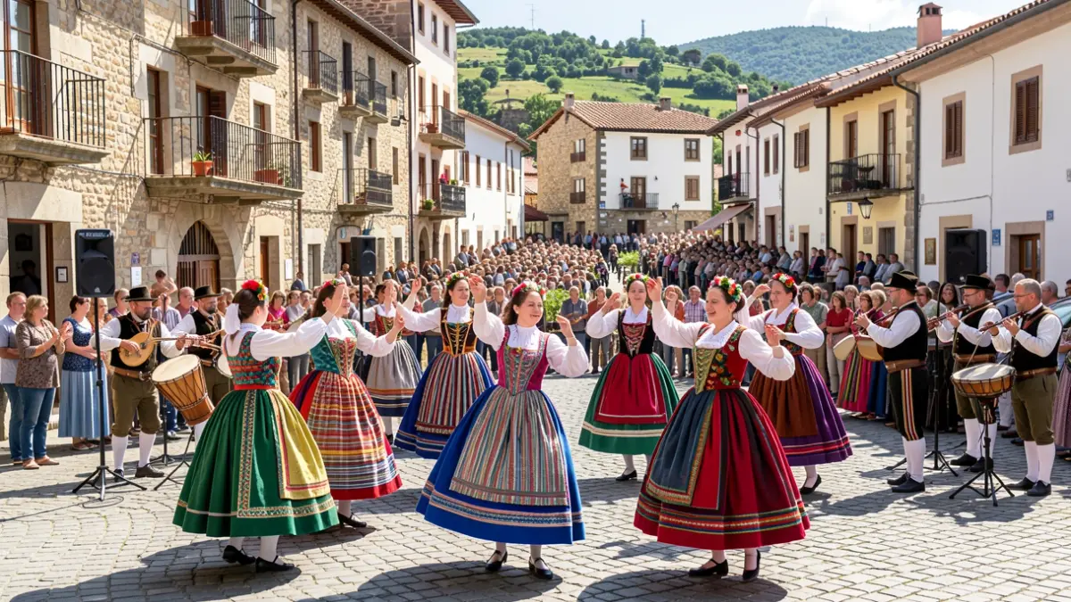 Imagen genérica de danza tradicional vasca en una plaza de Errenteria.