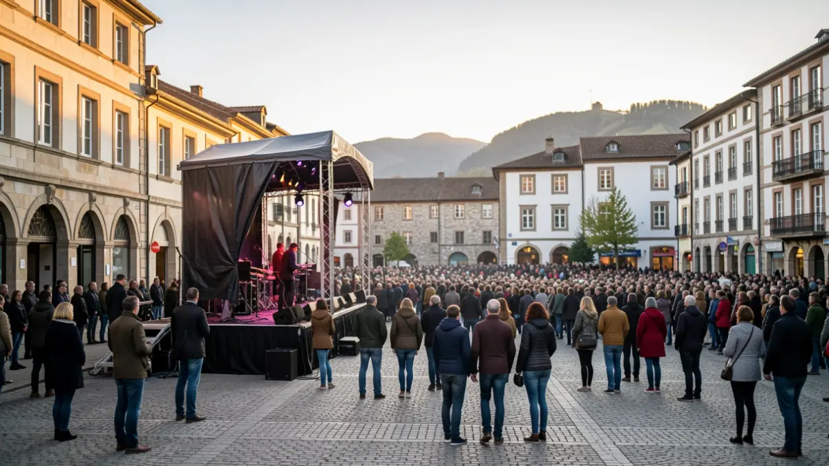 Imagen genérica de un concierto al aire libre en una plaza de Beasain.