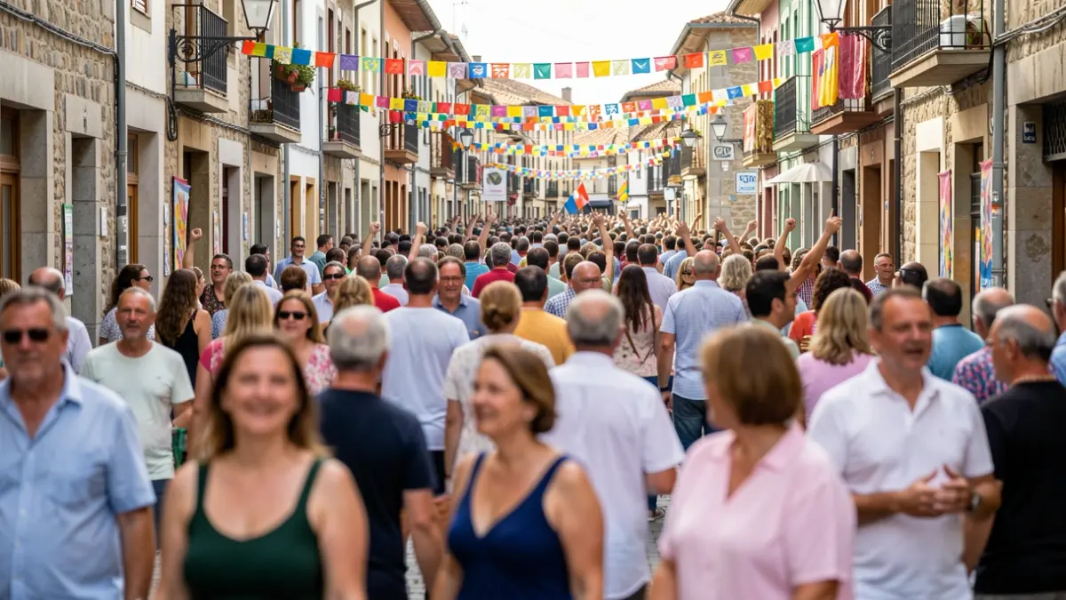 Generic image of the atmosphere of the San Pedro festivities in Eskoriatza.