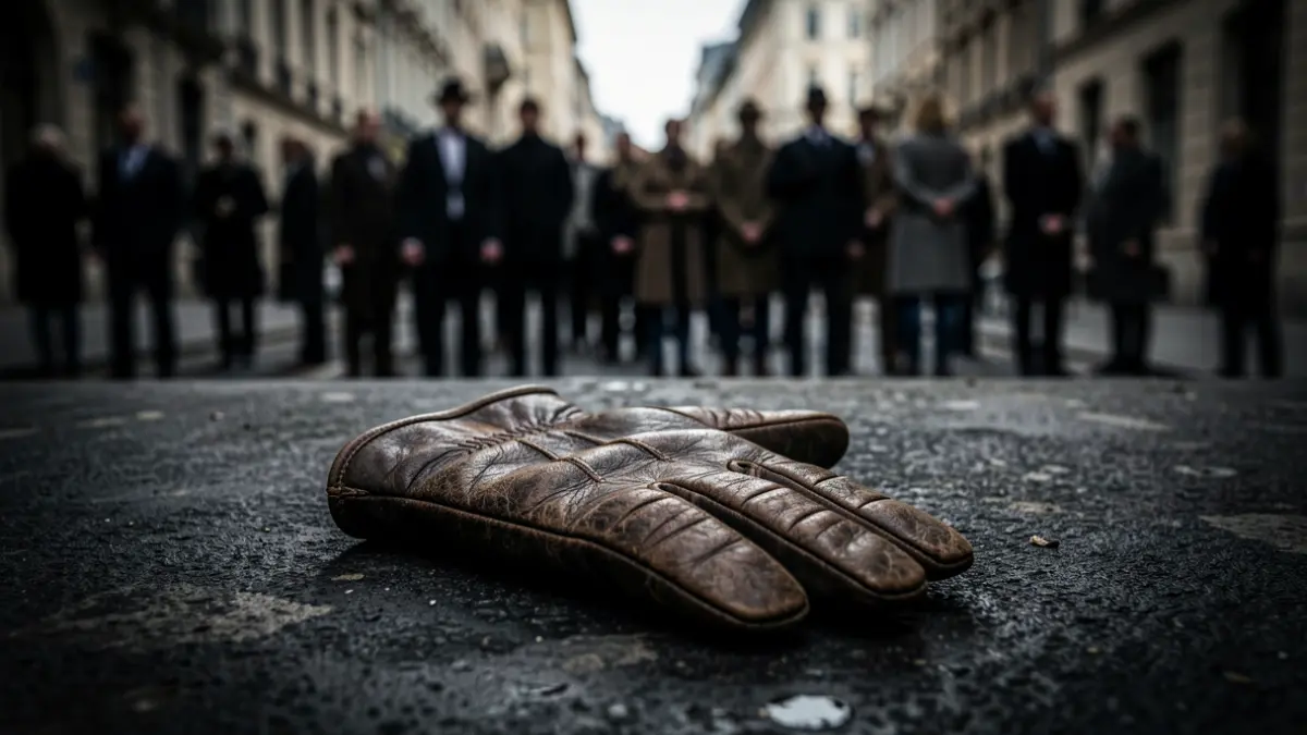 Generic image: a worn glove on a dark surface.
