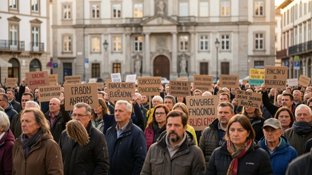 Generic image of a crowd gathered in a protest.