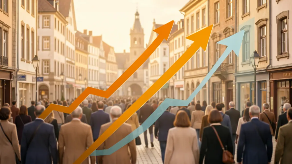 Generic image: Abstract representation of economic growth in Euskadi, with upward trending graphs.