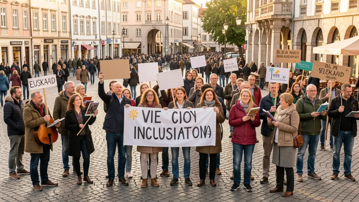 Generic image: artists in a protest, advocating for festival participation.