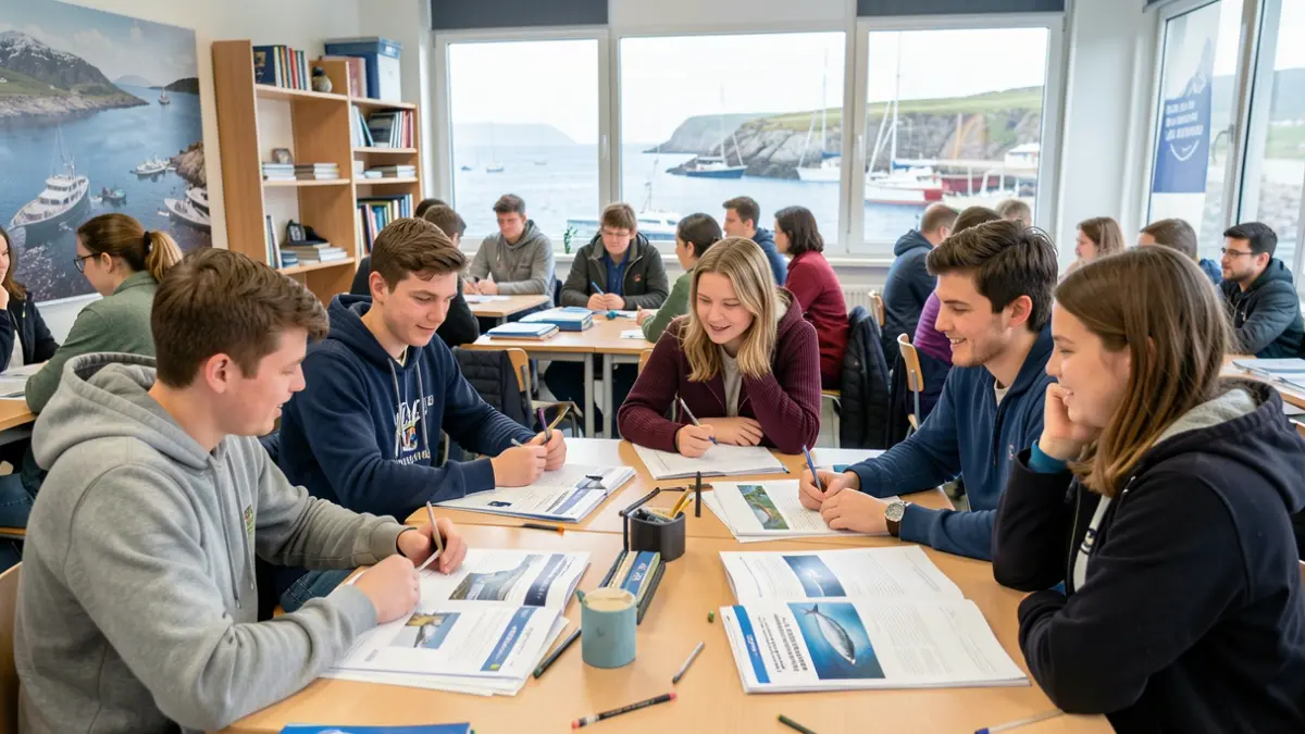 Image of young people studying maritime and fishing trades.
