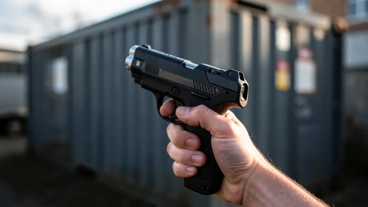 Irudia generikoa da, esku bat taser bat eskuan duela.