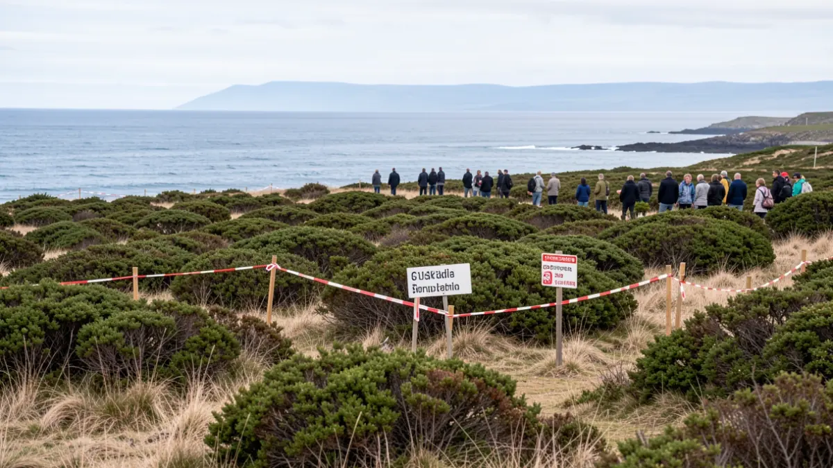 Generic image: Coastal habitat near Aixerrota beach in Getxo, with protection zones and signage.