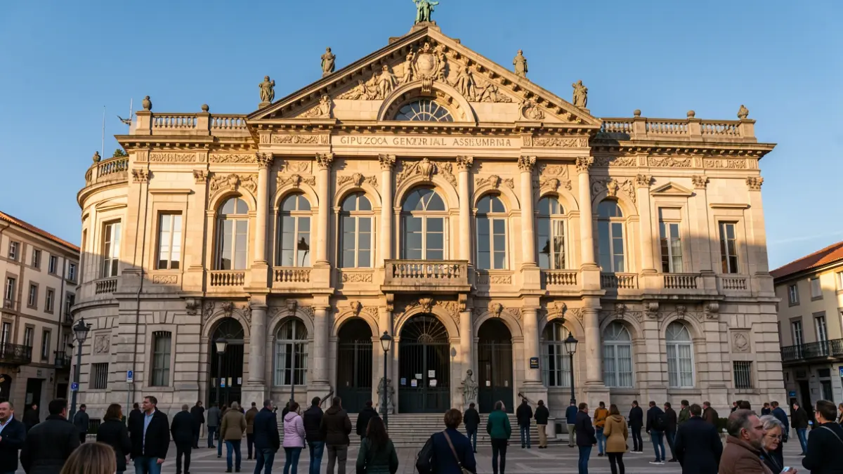Imagen genérica de la fachada del edificio de las Juntas Generales de Gipuzkoa.