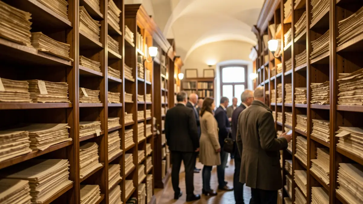 Imagen genérica del interior de un archivo histórico.