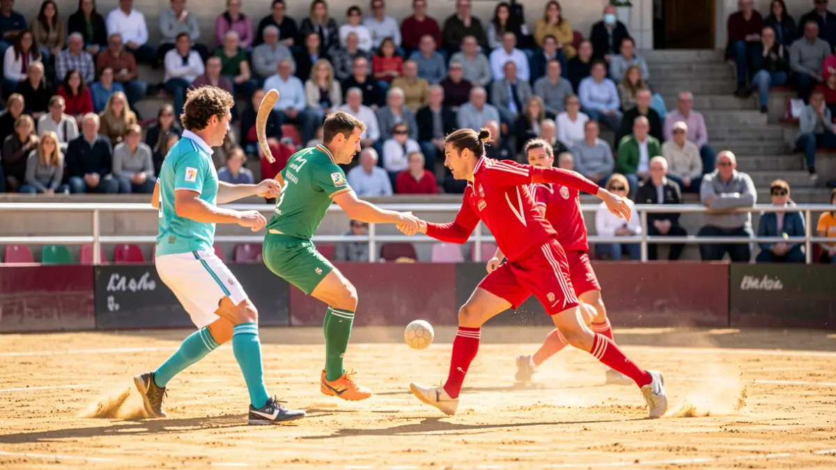 Generic image: Photograph of the final of the Interpueblos pelota championship between Hernani and Aduna.