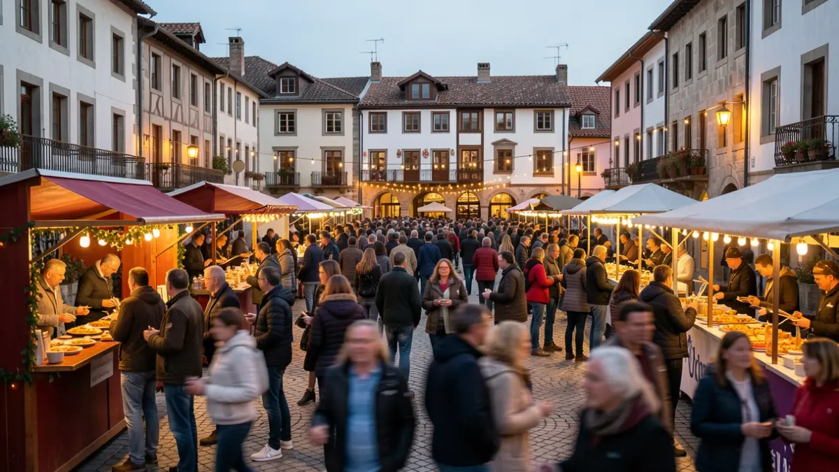 Generic image of a town square during a festive atmosphere.