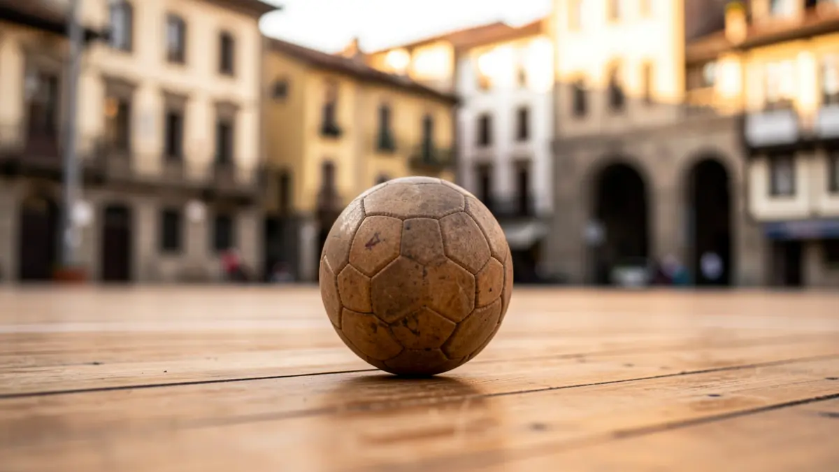 Imagen genérica de una pelota y un frontón.