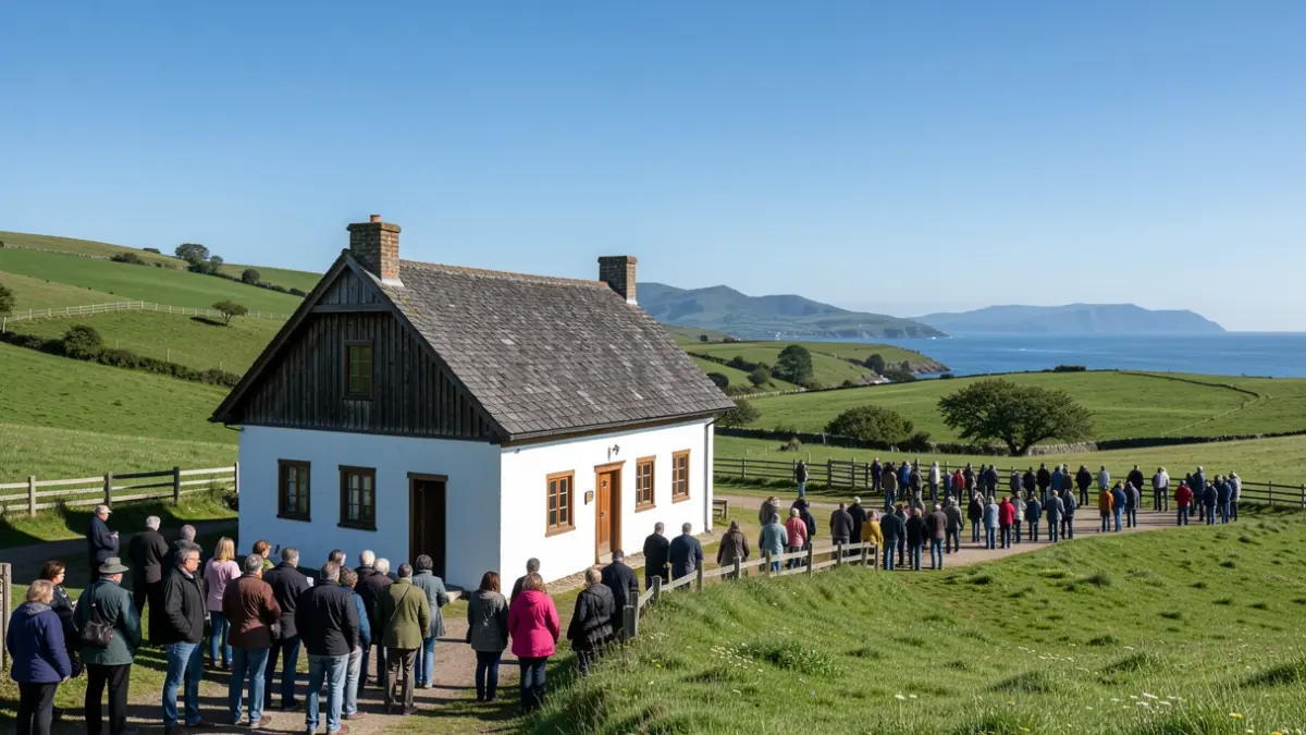 A traditional Basque rural house with its surroundings.