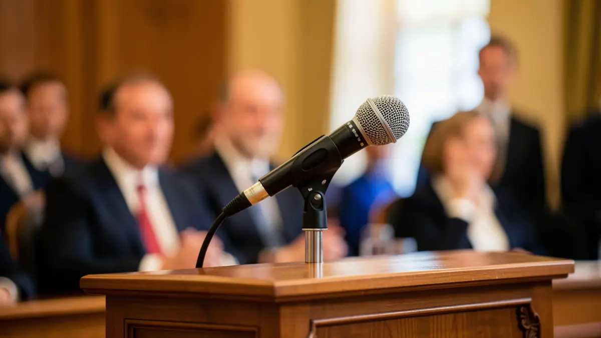 Generic image: a politician's speech.