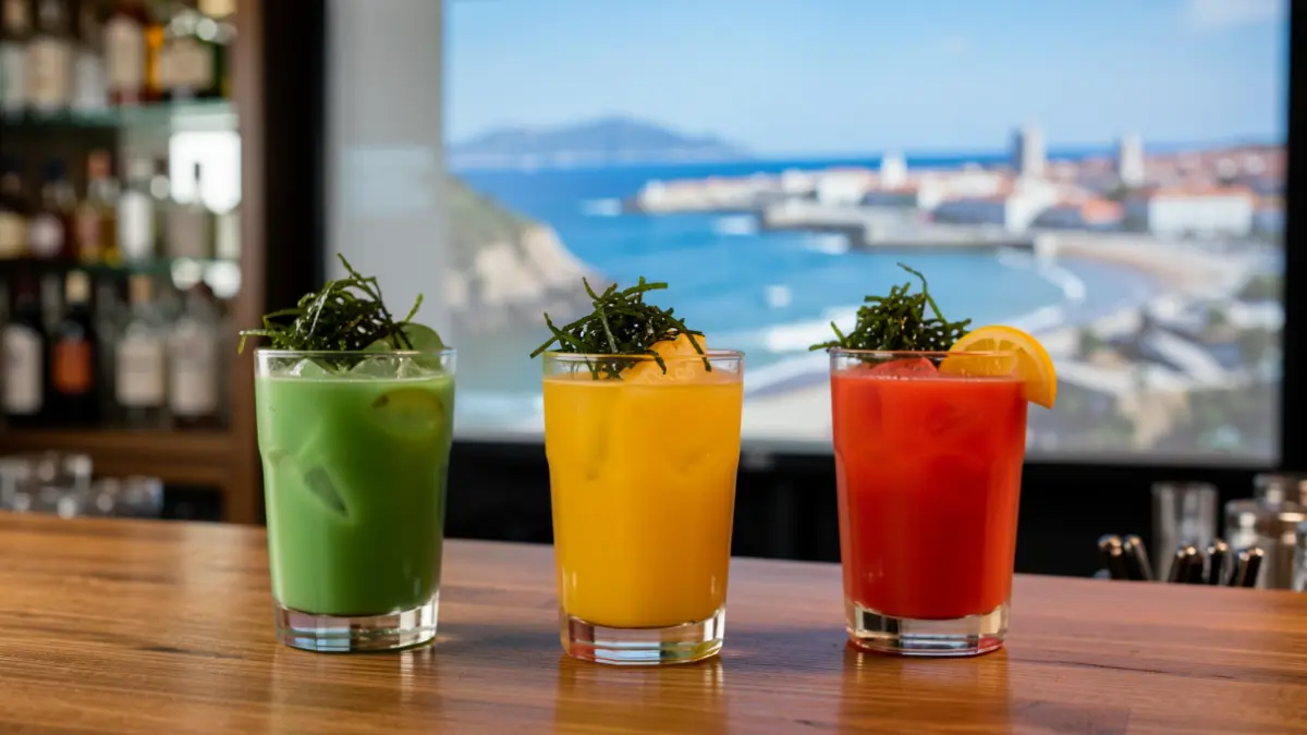 Three cocktails and pintxos inspired by the landscapes of Leioa.