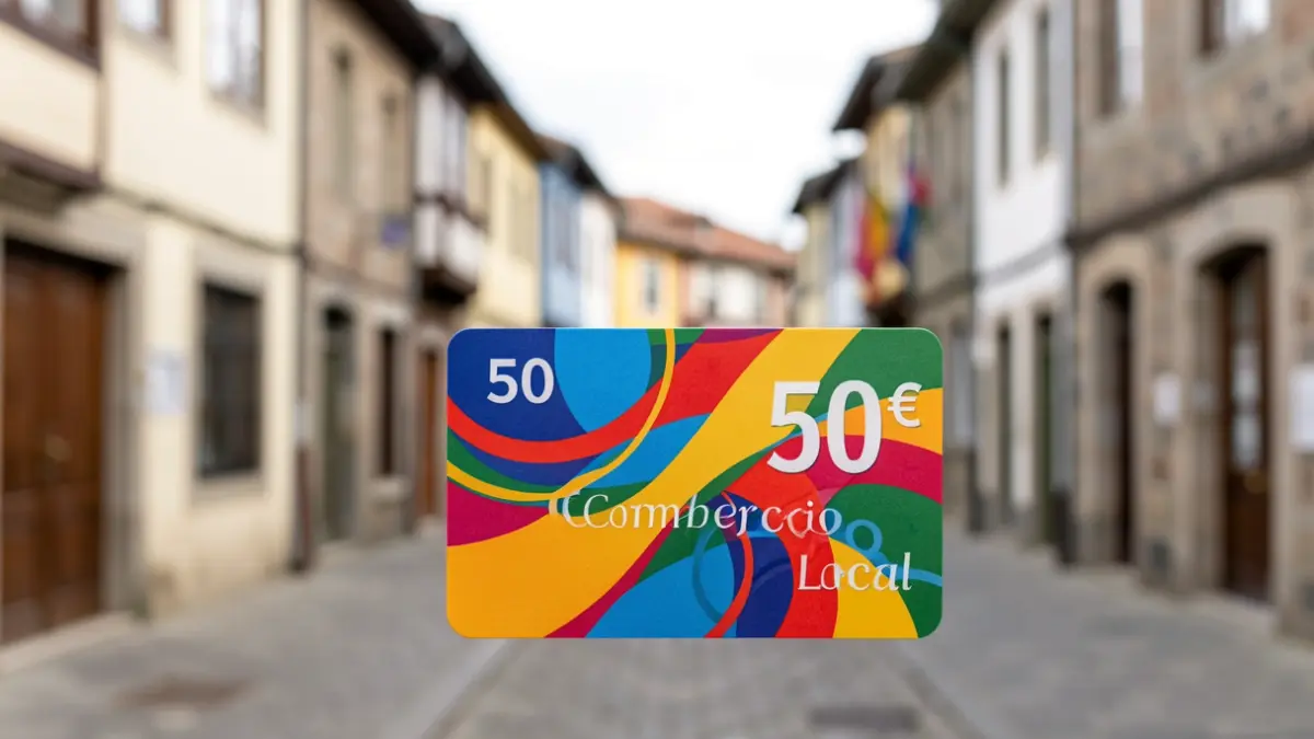 Imagen genérica: Tarjeta regalo de 50 euros vinculada al comercio local.