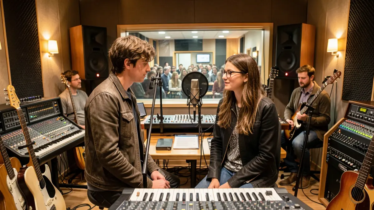 Irudi generikoa musika estudio batean.