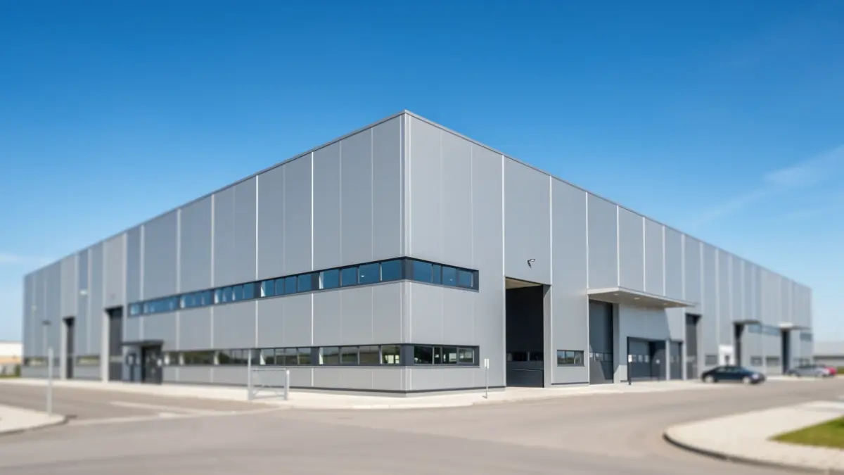 Imagen genérica del exterior de una moderna planta industrial.