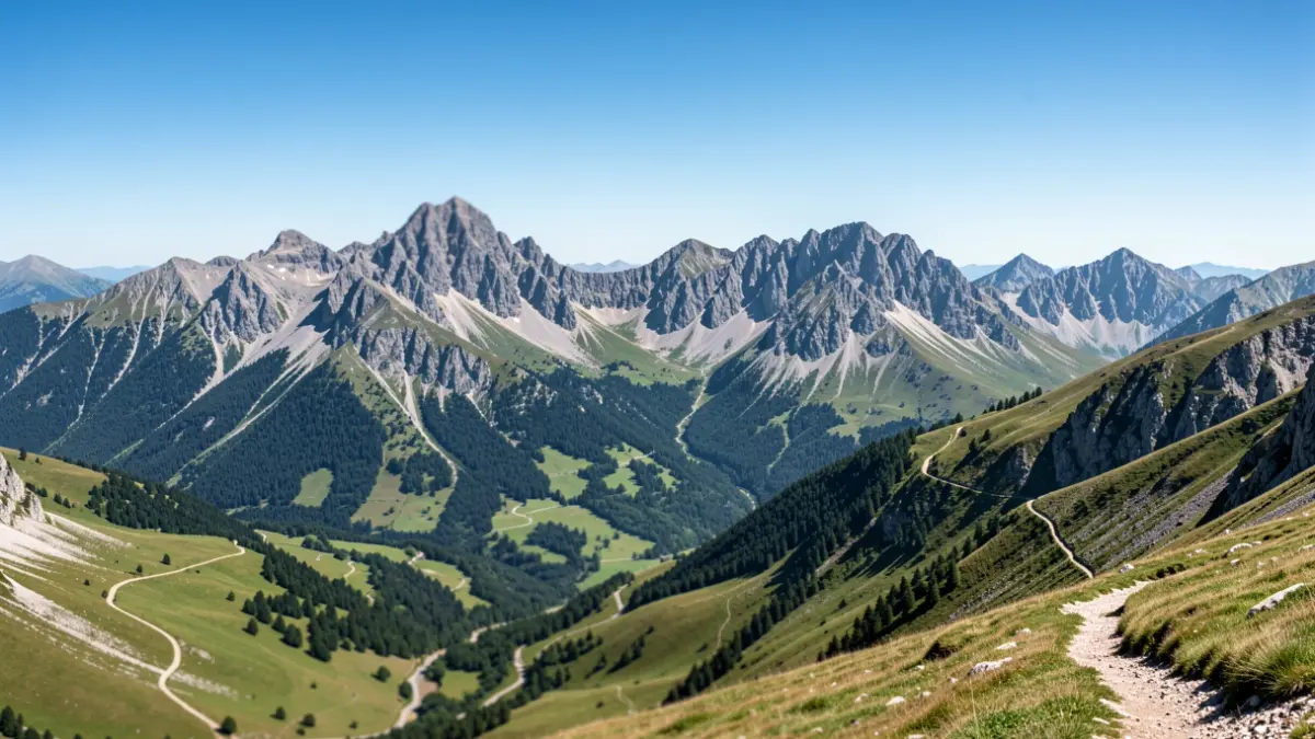 Generic image of a mountain landscape in Euskadi.