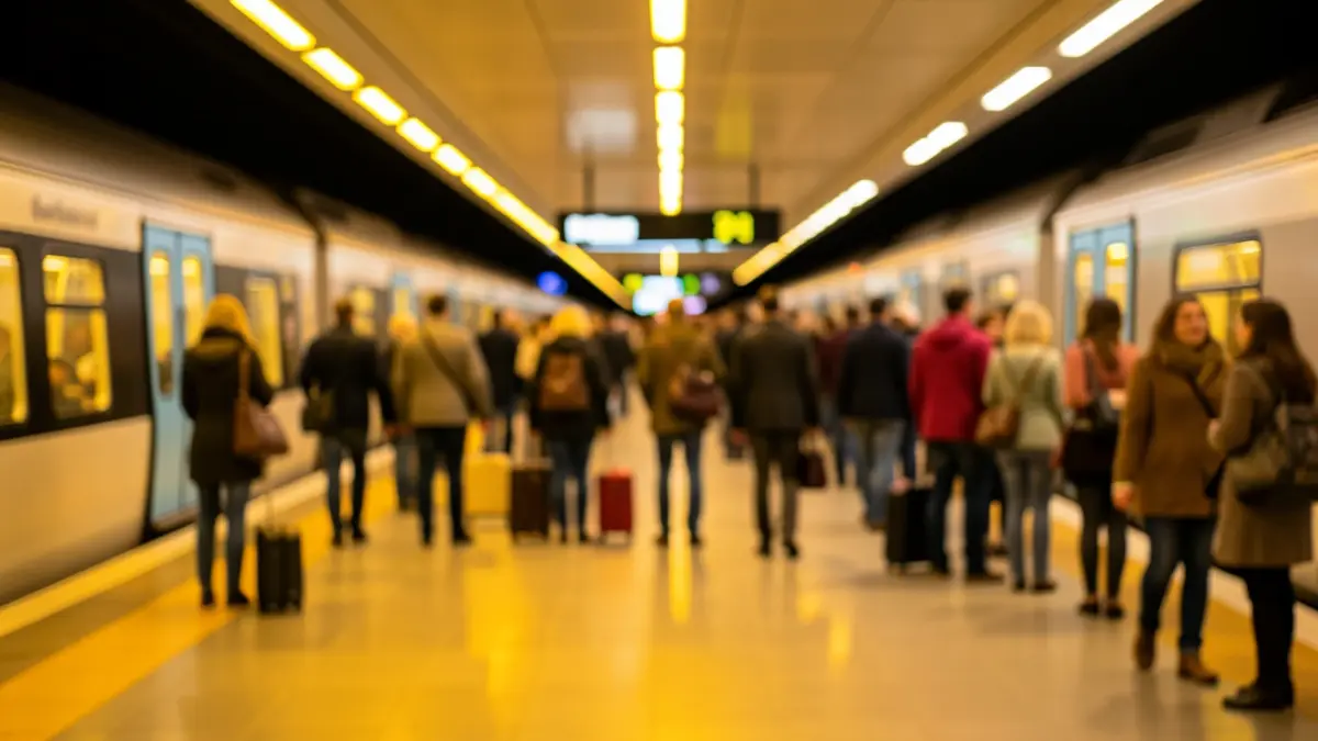 Generic image of a crowded metro platform.