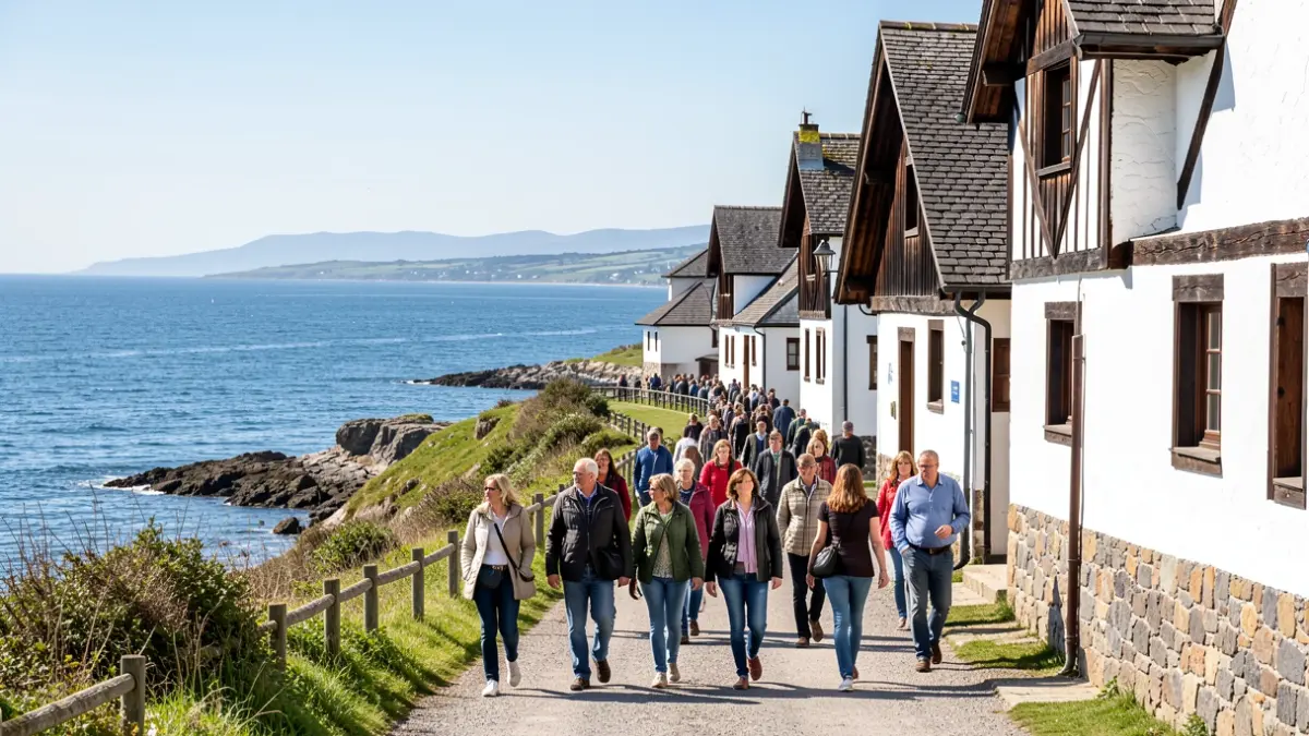 Imagen genérica de un sendero costero en Euskadi con el mar al fondo.