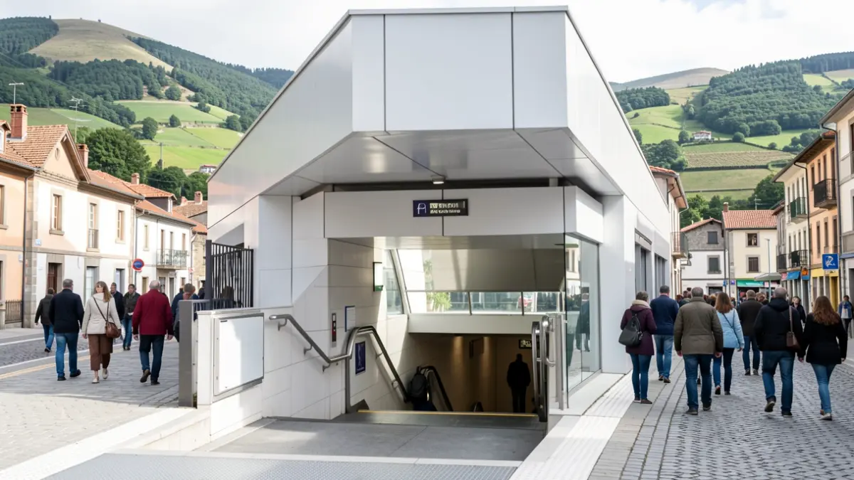 Generic image of a modern train station entrance.