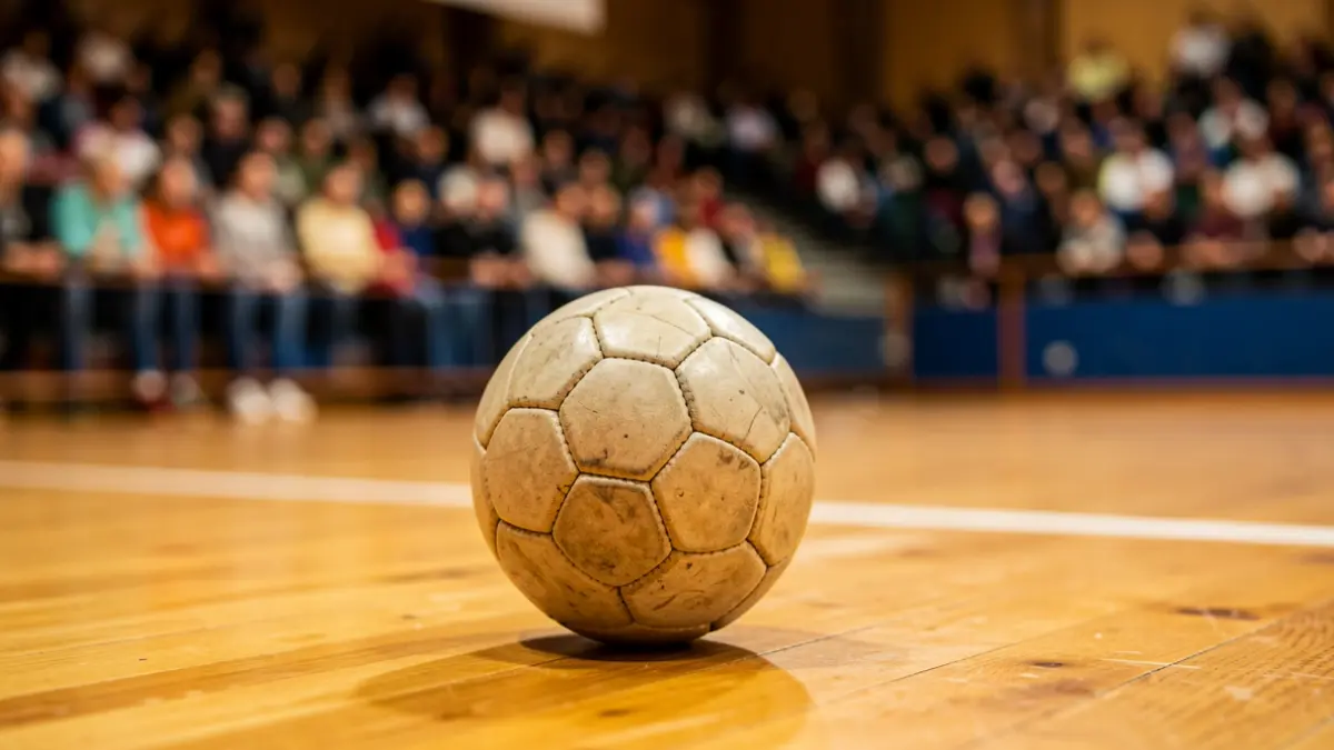 Generic image: A Basque pelota ball on a wooden surface.