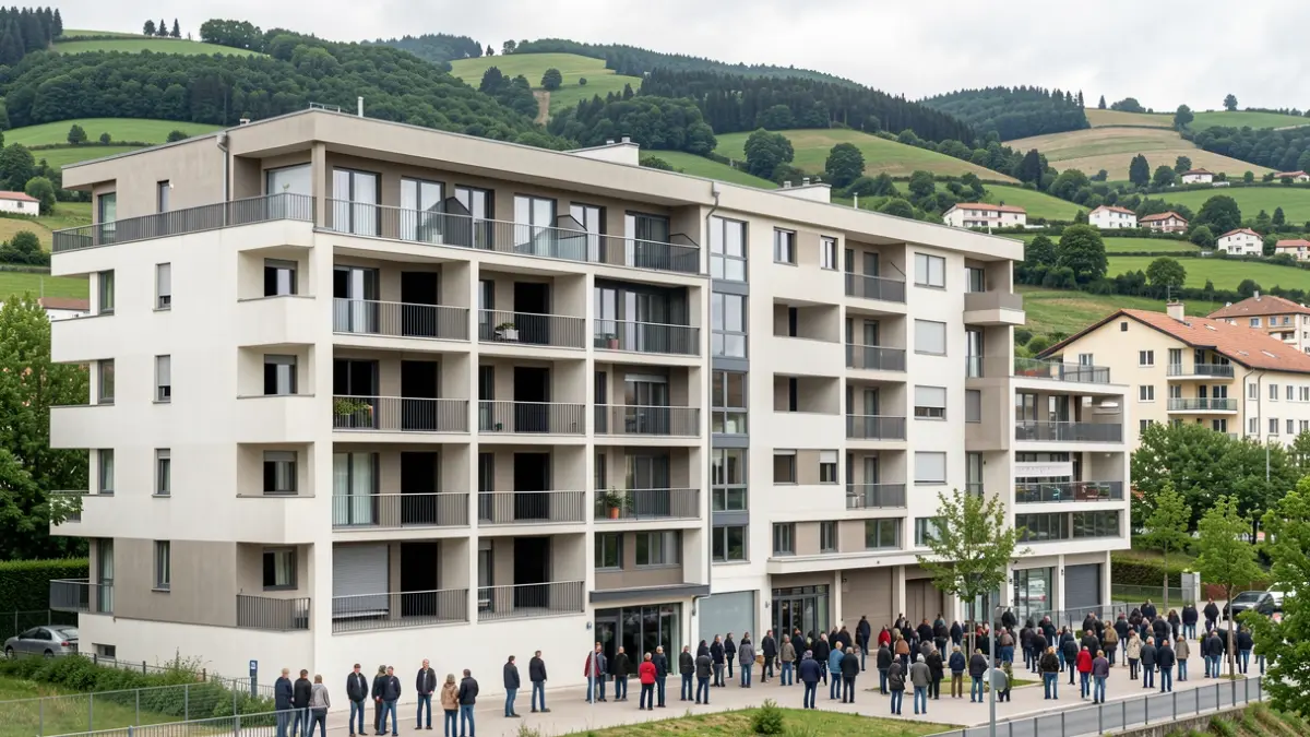 Imagen genérica de un edificio con viviendas vacías.