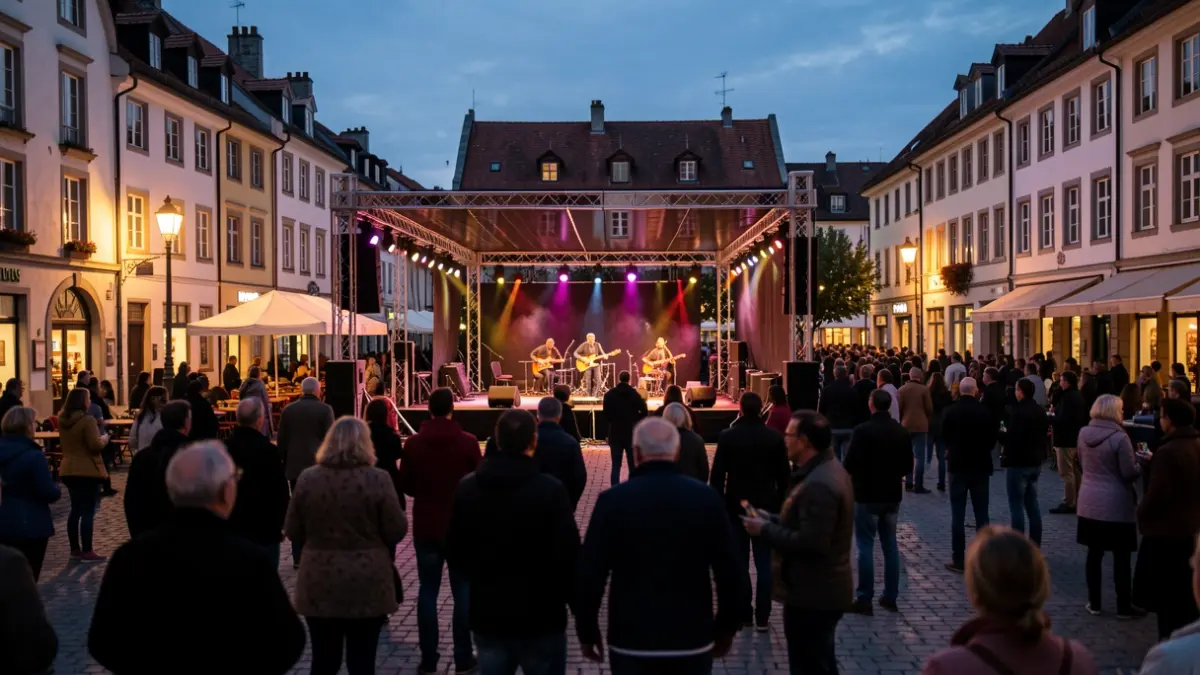 Generic image: Atmosphere of a music festival in Portugalete's San Roque square to welcome the summer.