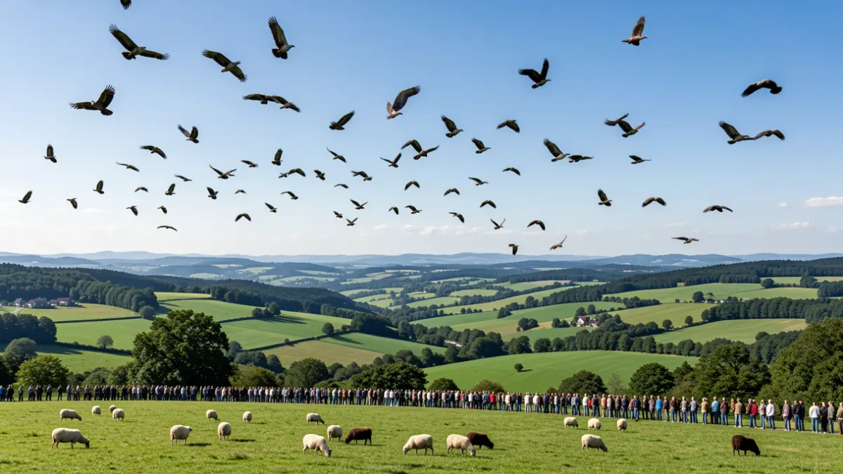 Generic image of vultures in flight.