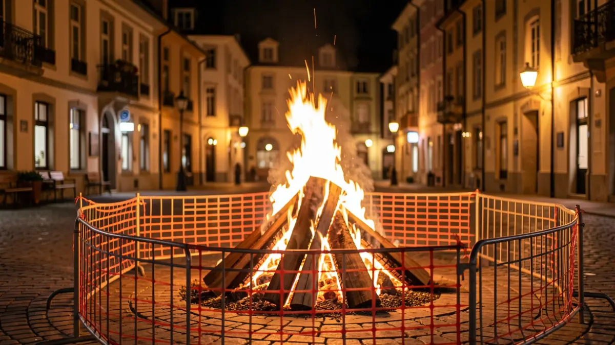 Imagen genérica de una hoguera en una plaza de Azpeitia.