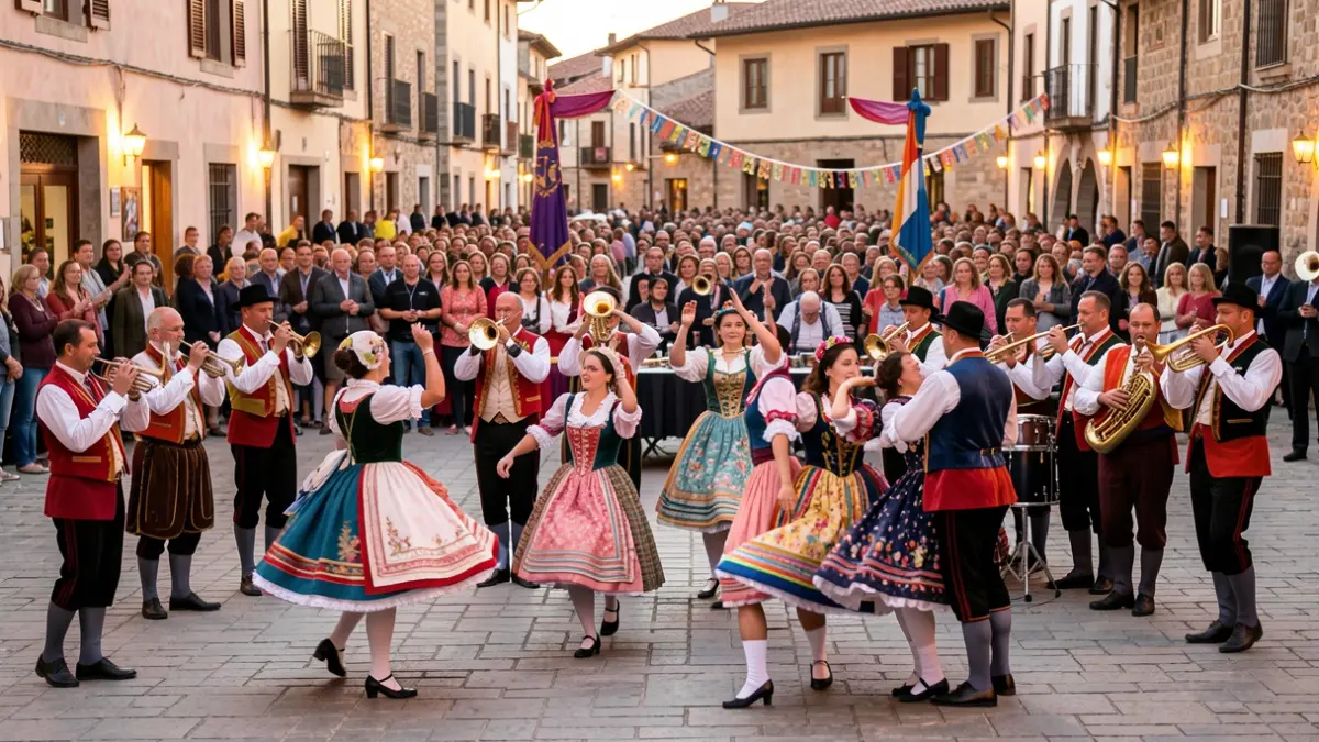 Imagen genérica: Axeri Dantza y la txaranga Beti Egarriak de las fiestas de San Joanak en Hernani.