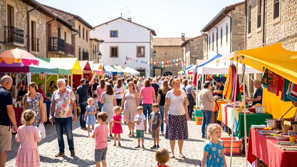 Fiesta en defensa de la escuela pública en Santurtzi con familias y niños.