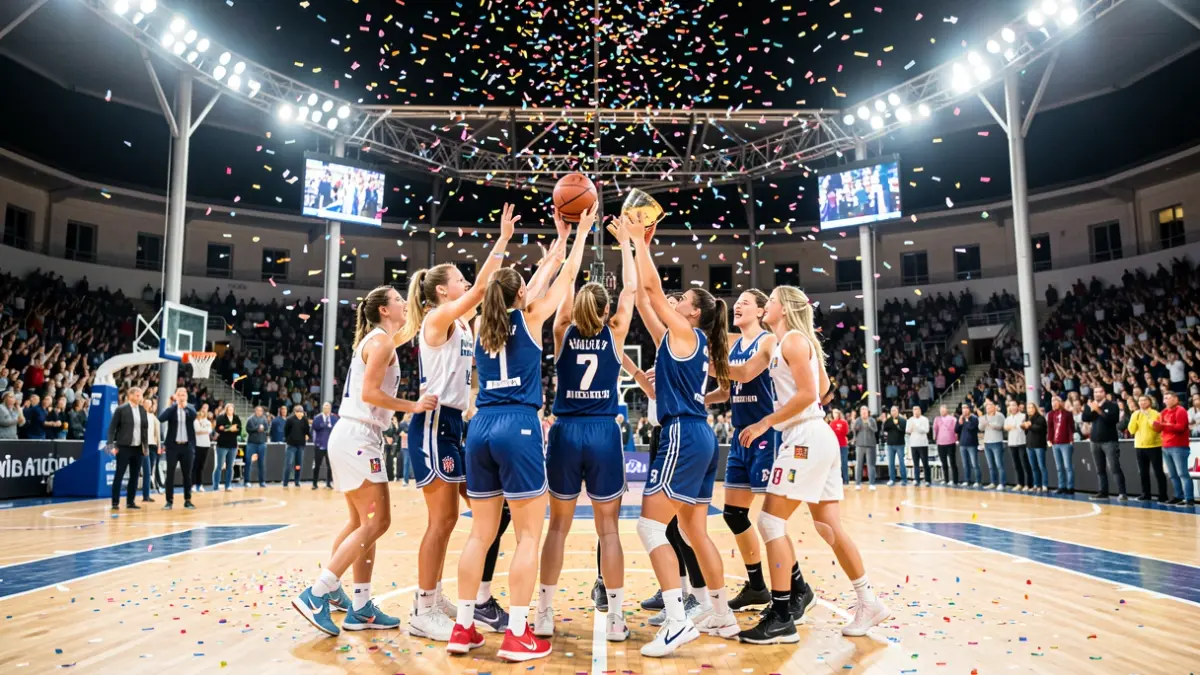 Generic image of a victory celebration.