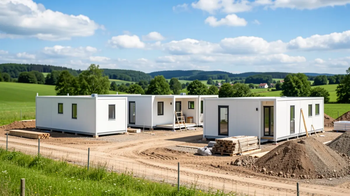 Image of an industrialized protected housing development.