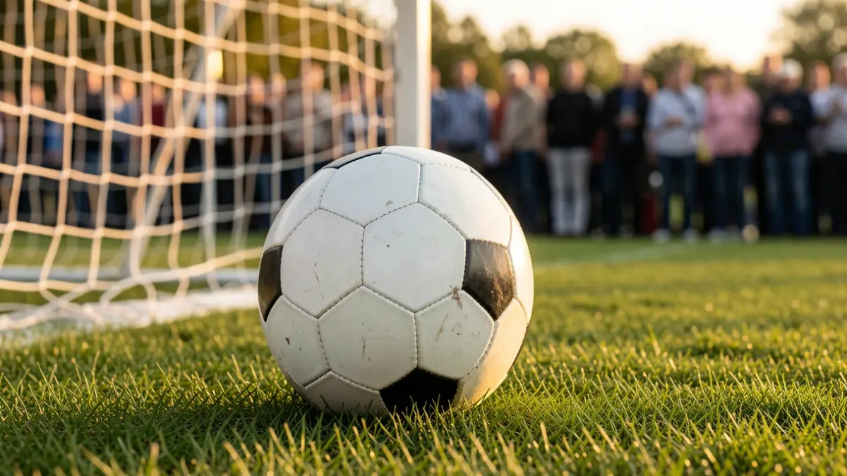 Futbol baloia zelai batean.