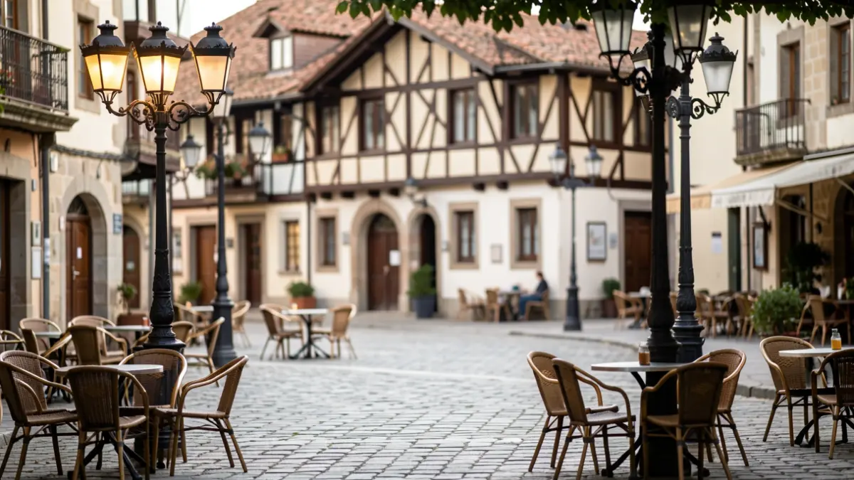 Generic image of a town square, highlighting the oppressive heat.