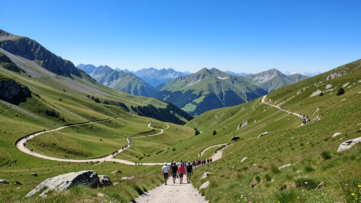 Generic image of a mountain landscape in Euskadi.