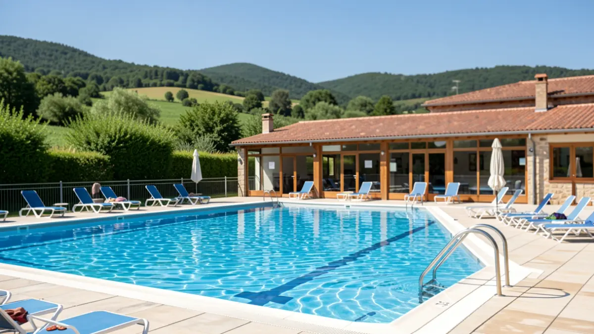 Generic image of a municipal swimming pool hosting summer sports courses.