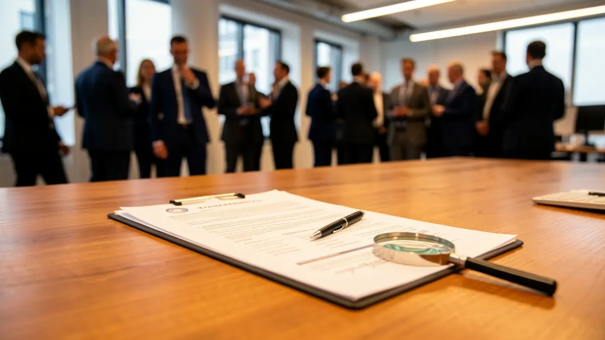Official documents and a pen on an office desk.