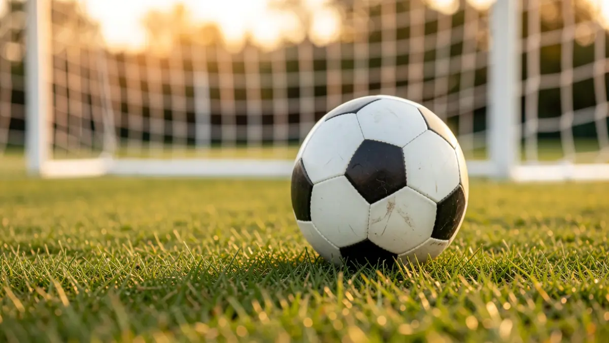 Generic image of a soccer ball on grass.