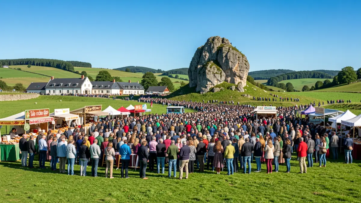Generic image of the crowd and traditional atmosphere at the San Antonio festival in Urkiola.