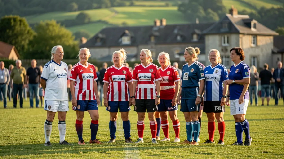 Imagen genérica de un partido de fútbol de veteranos.