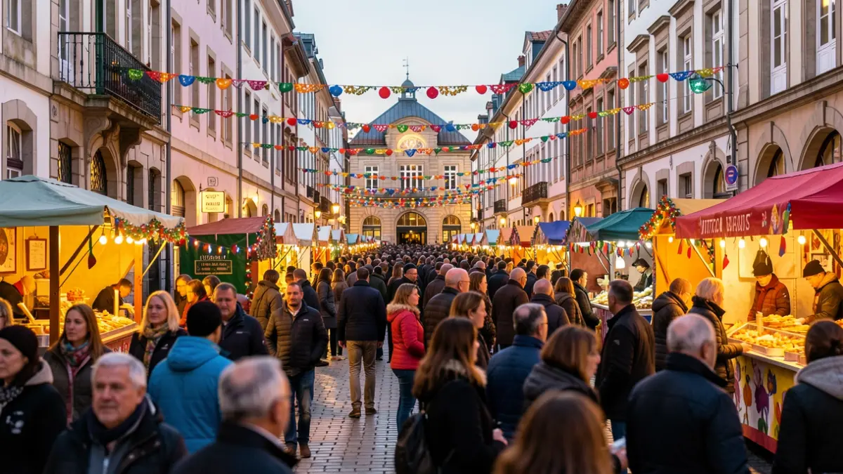 Imagen genérica de una escena callejera festiva en Vitoria-Gasteiz.